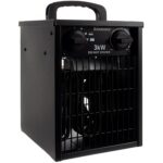 Kaminer 24361 Elektrický vyhrievací ventilátor 3000 W, 514 m3/h, IPX4, čierny