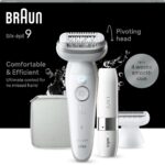 Braun Silk·épil 9 9-341,Biely/Strieborný + mini holiaci strojček na tvár